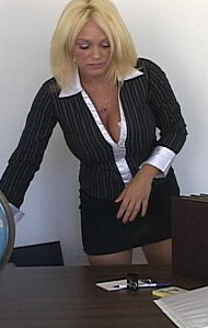 Charlee Chase in Blonde Charlee Chase fucking in the classroom with her tits episode