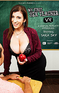 Sara Jay and Ryan Driller in Teacher Sara Jay fucking in the desk with her tits vr porn episode