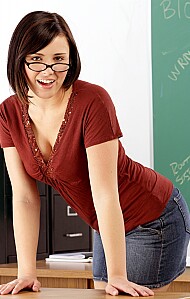Brooke Lee Adams and Otto Bauer in Brooke Lee Adams fucking in the classroom with her tattoos episode