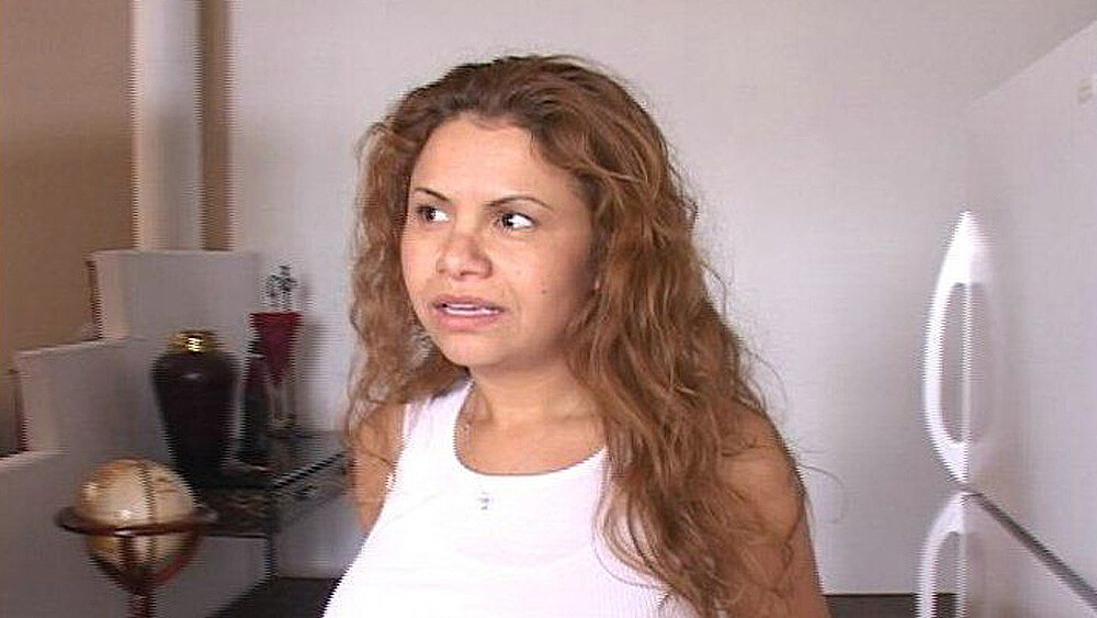 Latina Yasmine Vega fucking in the bedroom with her tits
